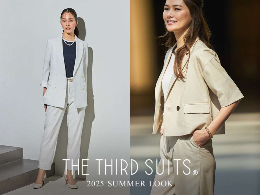 THE 3rd SUITS ノーカラーセットアップ 7分袖 THE 3rd SUITS ノーカラーセットアップ 7分袖