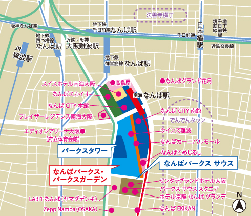 電車でのアクセス地図
